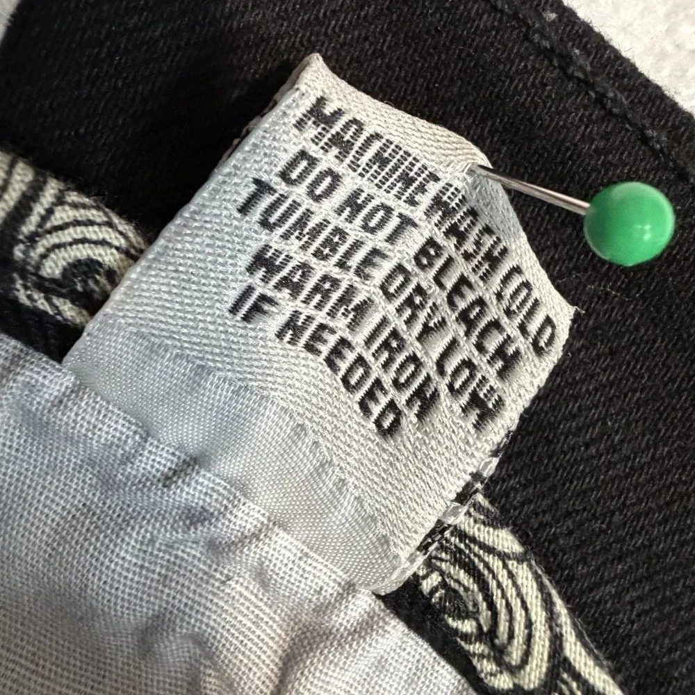 FWRD Denim Black Distressed Frayed Stacked Raw Edge Straight Slim Leg‎ Sz 30